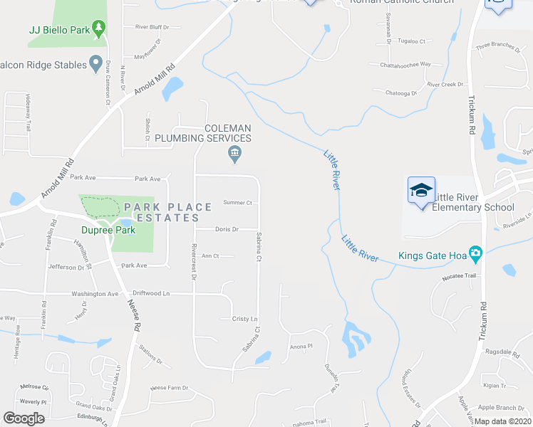 map of restaurants, bars, coffee shops, grocery stores, and more near 235 Sabrina Court in Woodstock