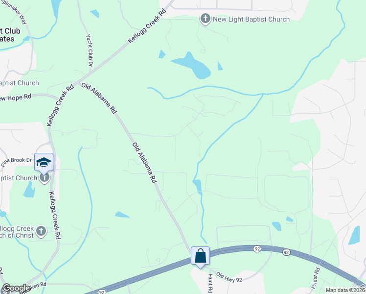 map of restaurants, bars, coffee shops, grocery stores, and more near 6297 McCollum Way in Acworth