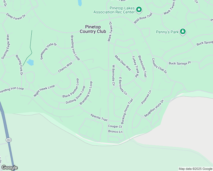 map of restaurants, bars, coffee shops, grocery stores, and more near 3834 Mark Twain Drive in Navajo County
