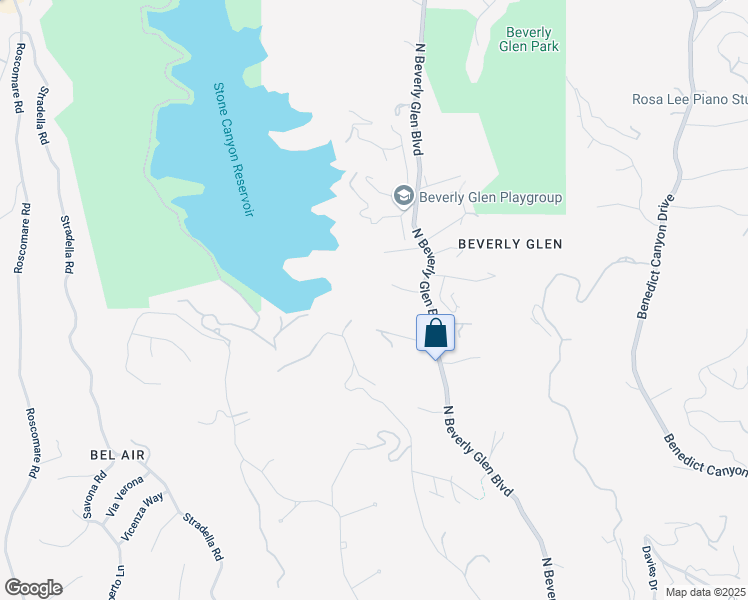 map of restaurants, bars, coffee shops, grocery stores, and more near Quito Lane in Los Angeles