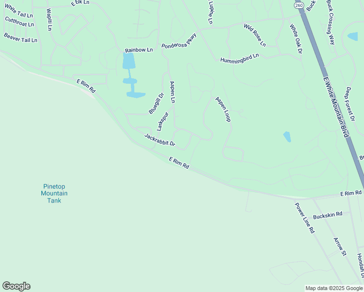 map of restaurants, bars, coffee shops, grocery stores, and more near 2634 Jackrabbit Drive in Pinetop-Lakeside