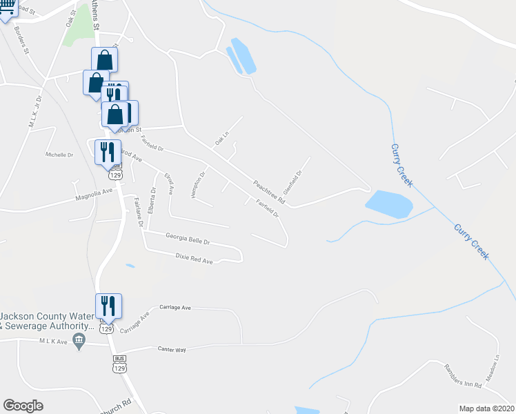 map of restaurants, bars, coffee shops, grocery stores, and more near 524 Fairfield Drive in Jefferson