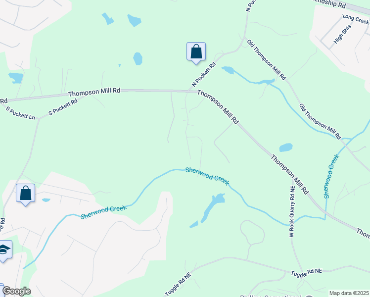 map of restaurants, bars, coffee shops, grocery stores, and more near 3856 Thompson Lake Drive in Buford