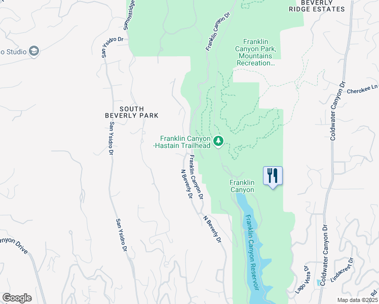 map of restaurants, bars, coffee shops, grocery stores, and more near 1922 North Beverly Drive in Beverly Hills