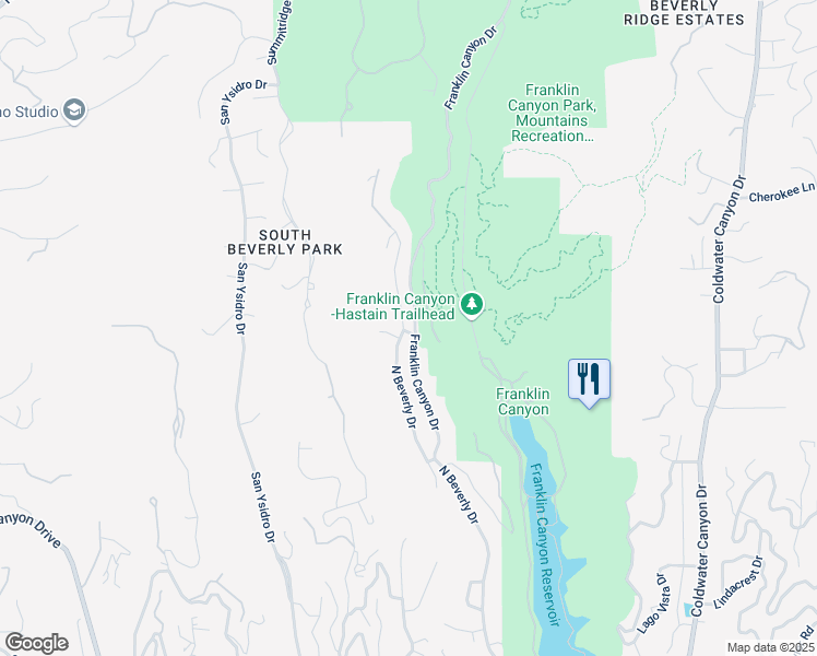 map of restaurants, bars, coffee shops, grocery stores, and more near 1922 North Beverly Drive in Beverly Hills