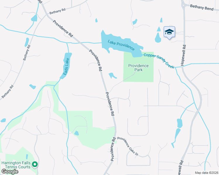map of restaurants, bars, coffee shops, grocery stores, and more near 13280 Providence Road in Alpharetta