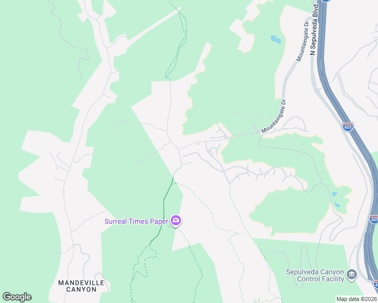 map of restaurants, bars, coffee shops, grocery stores, and more near 12683 Promontory Road in Los Angeles