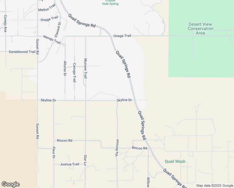 map of restaurants, bars, coffee shops, grocery stores, and more near 62200 Skyline Drive in Joshua Tree