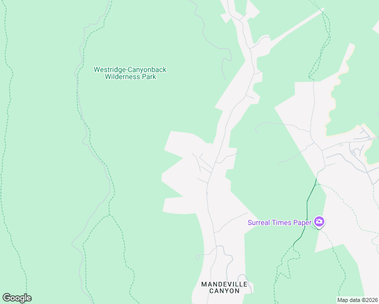 map of restaurants, bars, coffee shops, grocery stores, and more near 3375 Mandeville Canyon Road in Los Angeles