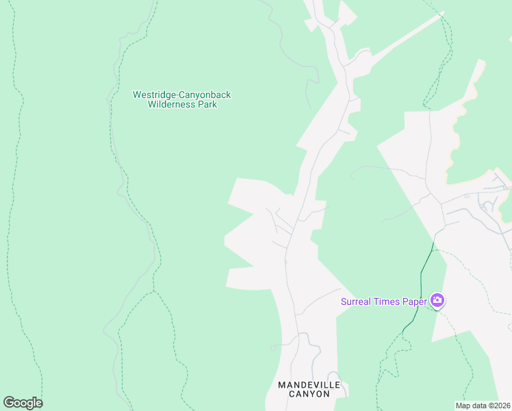 map of restaurants, bars, coffee shops, grocery stores, and more near 3375 Mandeville Canyon Road in Los Angeles