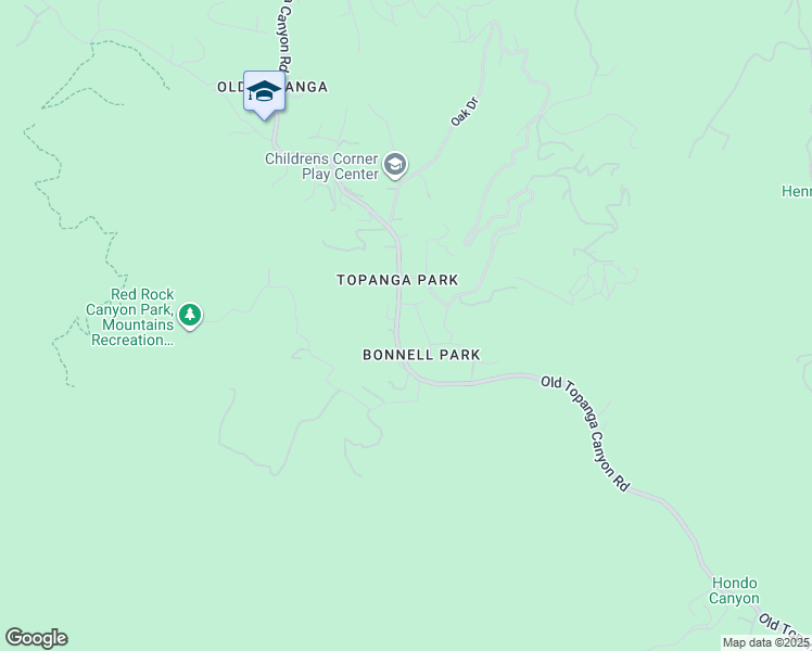 map of restaurants, bars, coffee shops, grocery stores, and more near 1314 Old Topanga Canyon Road in Topanga