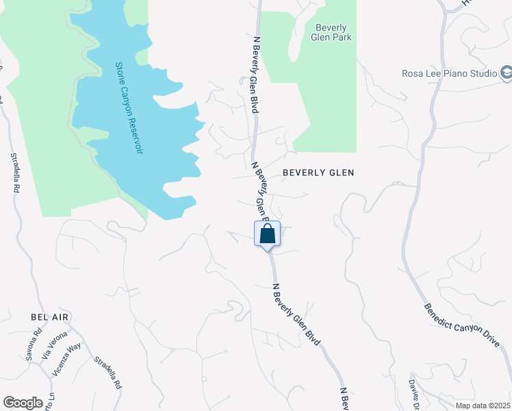 map of restaurants, bars, coffee shops, grocery stores, and more near Quito Lane in Los Angeles