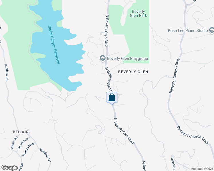 map of restaurants, bars, coffee shops, grocery stores, and more near Quito Lane in Los Angeles