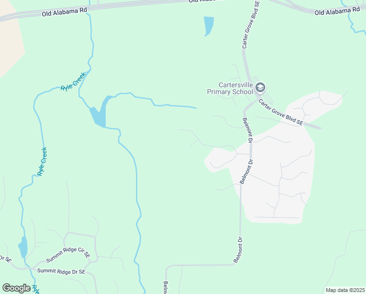 map of restaurants, bars, coffee shops, grocery stores, and more near 10 Carter Lane in Cartersville