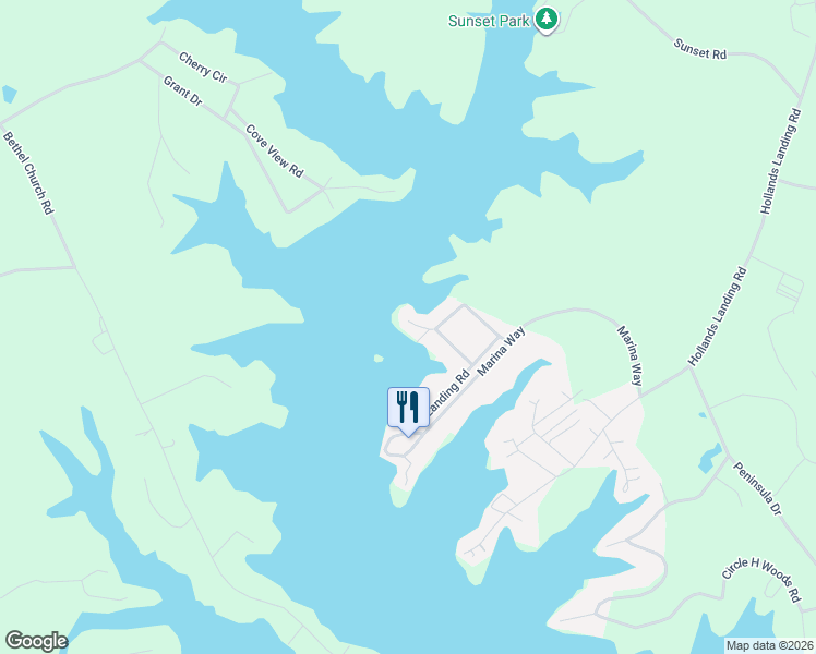 map of restaurants, bars, coffee shops, grocery stores, and more near 52 Peaceful Way in Prosperity