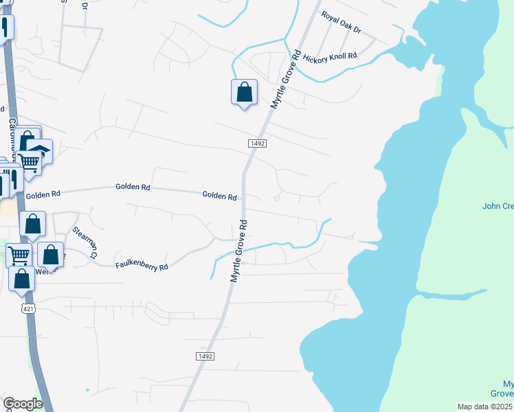 map of restaurants, bars, coffee shops, grocery stores, and more near 109 Patalanda Road in Wilmington