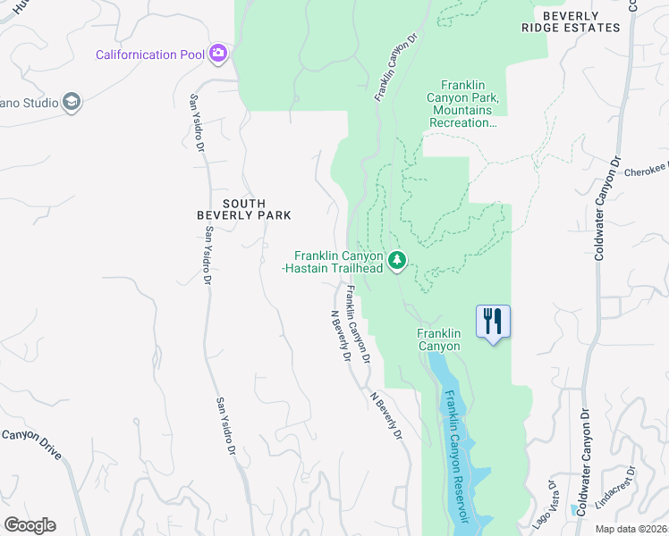 map of restaurants, bars, coffee shops, grocery stores, and more near 1937 North Beverly Drive in Beverly Hills