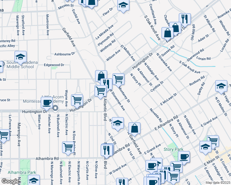 map of restaurants, bars, coffee shops, grocery stores, and more near in San Marino