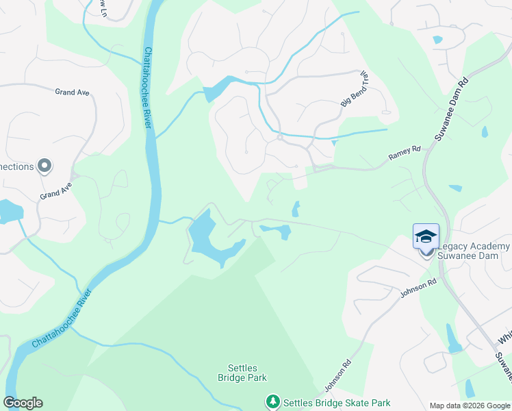 map of restaurants, bars, coffee shops, grocery stores, and more near 5837 Kennedy Road in Buford