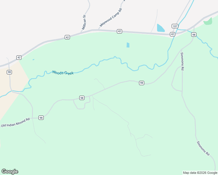 map of restaurants, bars, coffee shops, grocery stores, and more near County Road 98 in Hamilton