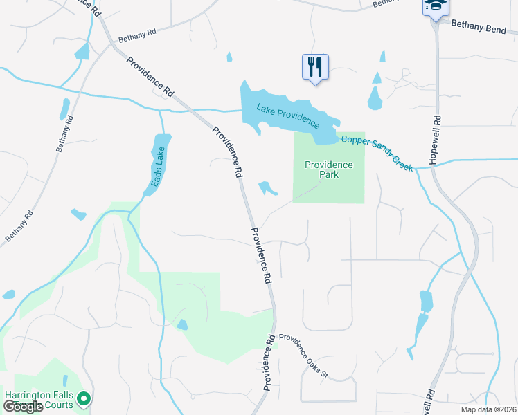 map of restaurants, bars, coffee shops, grocery stores, and more near 13345 Providence Road in Milton