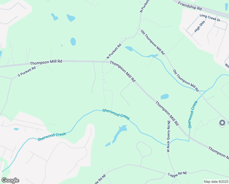 map of restaurants, bars, coffee shops, grocery stores, and more near 3499 Lake Mill Road Northeast in Buford