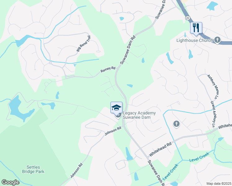 map of restaurants, bars, coffee shops, grocery stores, and more near 5533 Addison woods pl in Buford