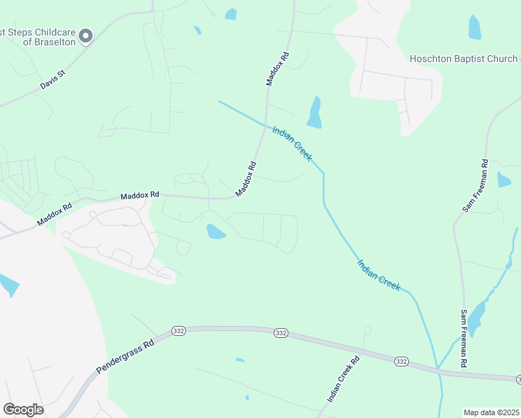 map of restaurants, bars, coffee shops, grocery stores, and more near 850 Winding Rose Drive in Hoschton