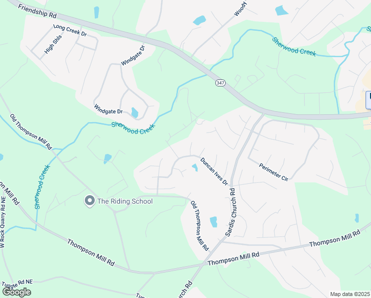 map of restaurants, bars, coffee shops, grocery stores, and more near 3238 Sharp Creek Northeast in Buford