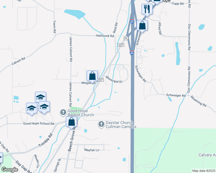 map of restaurants, bars, coffee shops, grocery stores, and more near 159 Williams Road in Good Hope