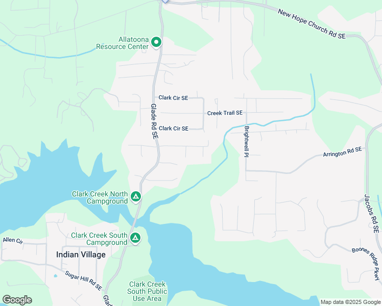 map of restaurants, bars, coffee shops, grocery stores, and more near 6219 Holly Ann Street in Acworth