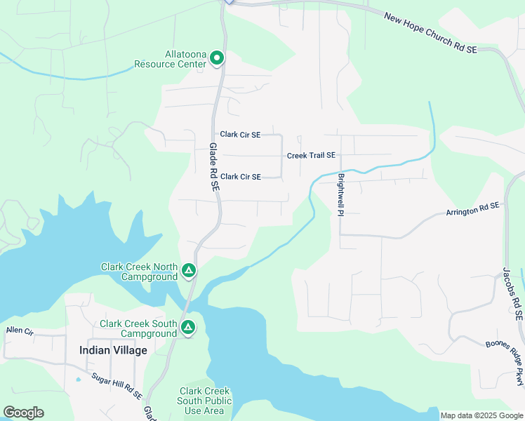 map of restaurants, bars, coffee shops, grocery stores, and more near 6219 Holly Ann Street in Acworth
