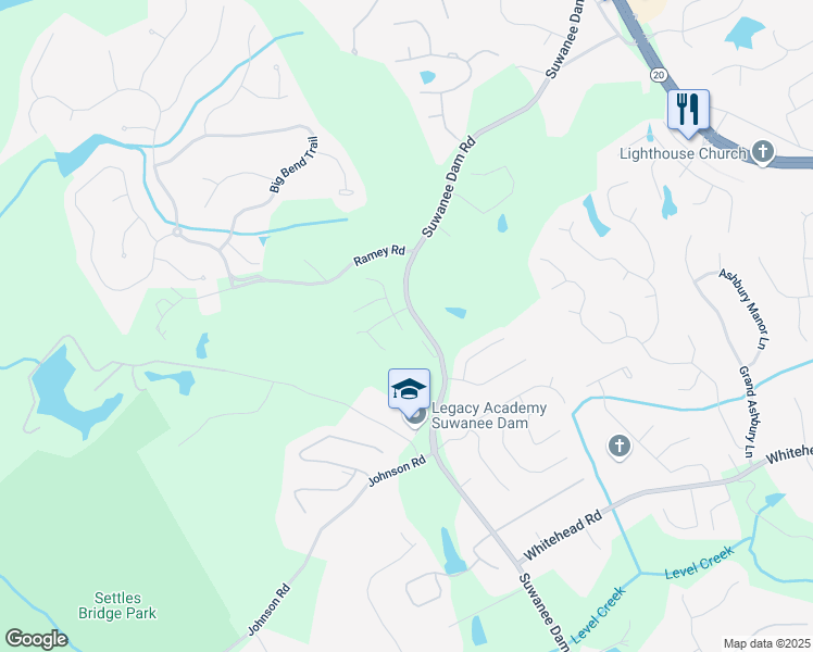 map of restaurants, bars, coffee shops, grocery stores, and more near 5533 Addison woods pl in Buford