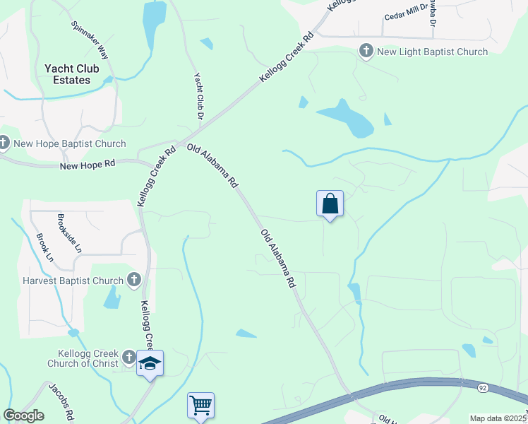 map of restaurants, bars, coffee shops, grocery stores, and more near 3286 Elwin Ragsdale Way in Acworth
