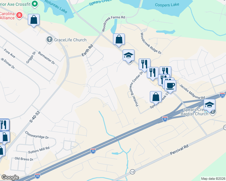 map of restaurants, bars, coffee shops, grocery stores, and more near 140 Pontiac Business Center Drive in Elgin