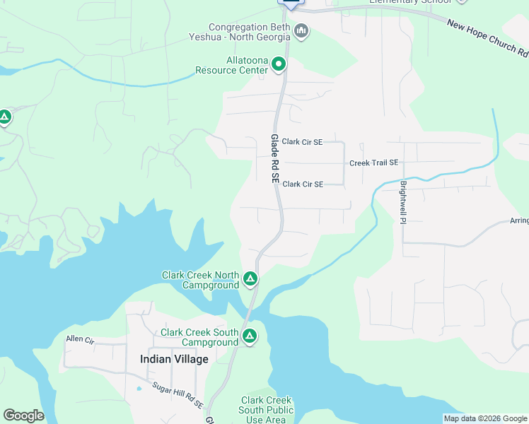 map of restaurants, bars, coffee shops, grocery stores, and more near 4198 Heritage Way Southeast in Acworth