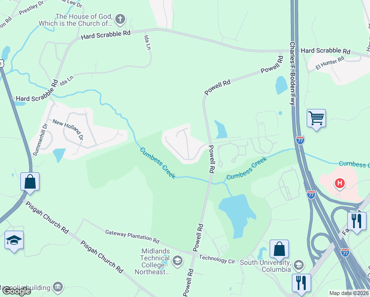 map of restaurants, bars, coffee shops, grocery stores, and more near 112 Sea Hawk Lane in Columbia