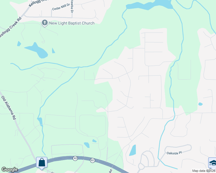 map of restaurants, bars, coffee shops, grocery stores, and more near 6296 James Dupree Lane in Acworth