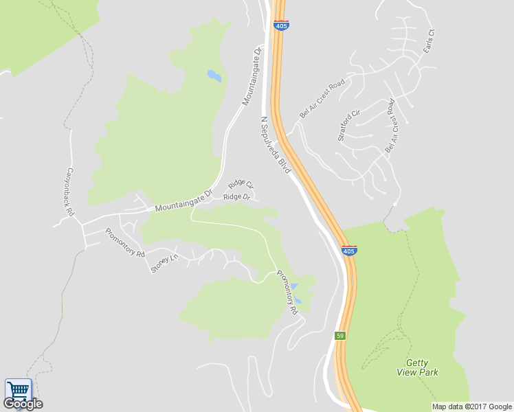 map of restaurants, bars, coffee shops, grocery stores, and more near 2085 Ridge Drive in Los Angeles