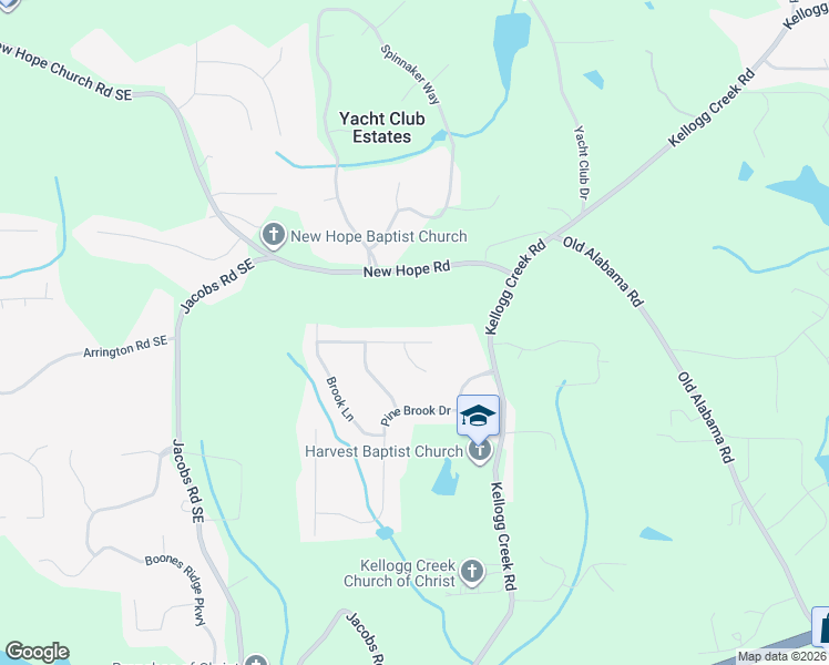 map of restaurants, bars, coffee shops, grocery stores, and more near 3562 Pine Branches Court in Acworth