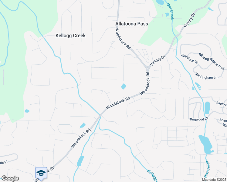 map of restaurants, bars, coffee shops, grocery stores, and more near 204 Valley Farm Court in Acworth