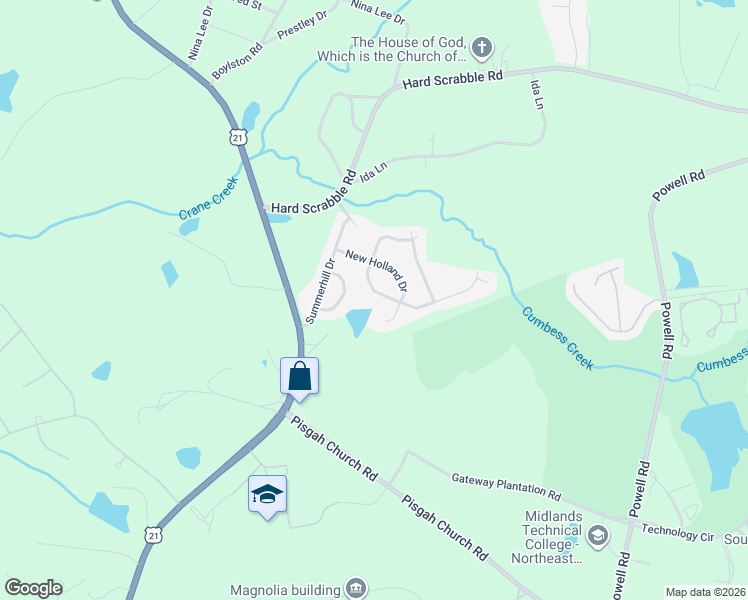 map of restaurants, bars, coffee shops, grocery stores, and more near 124 Durango Avenue in Columbia