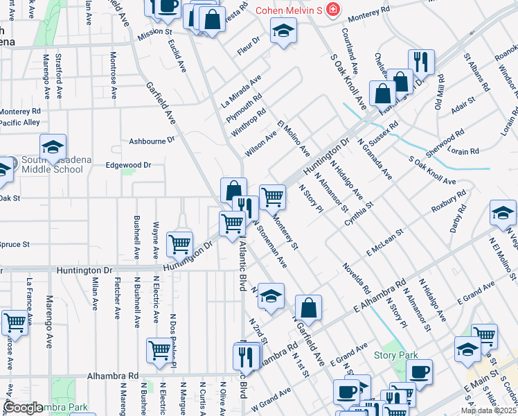 map of restaurants, bars, coffee shops, grocery stores, and more near in San Marino