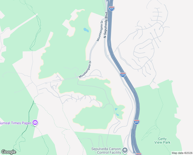 map of restaurants, bars, coffee shops, grocery stores, and more near 2085 Ridge Drive in Los Angeles