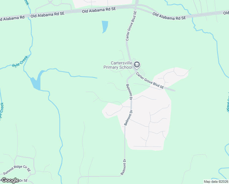 map of restaurants, bars, coffee shops, grocery stores, and more near 14 Greywood Lane in Cartersville