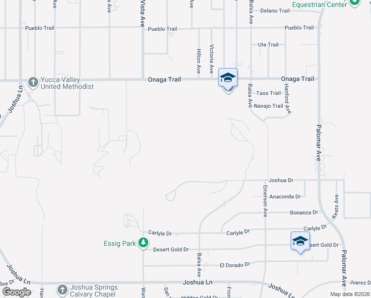 map of restaurants, bars, coffee shops, grocery stores, and more near in Yucca Valley