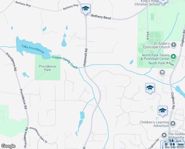 map of restaurants, bars, coffee shops, grocery stores, and more near 2275 Hopewell Plantation Drive in Alpharetta