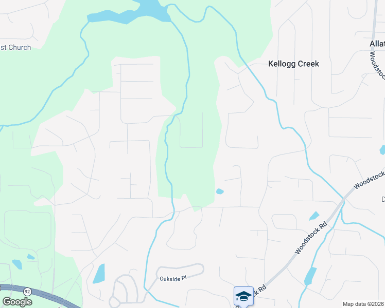 map of restaurants, bars, coffee shops, grocery stores, and more near 2341 Westland Way in Acworth