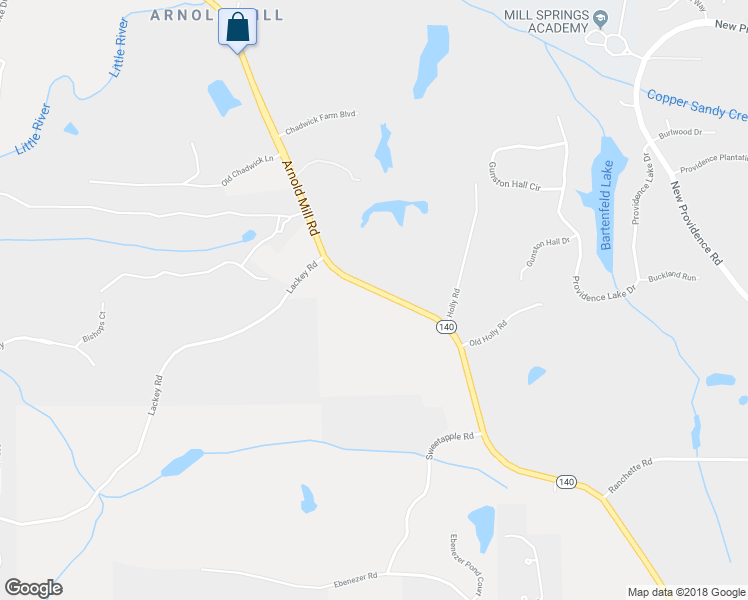 map of restaurants, bars, coffee shops, grocery stores, and more near 13360 Arnold Mill Road in Roswell