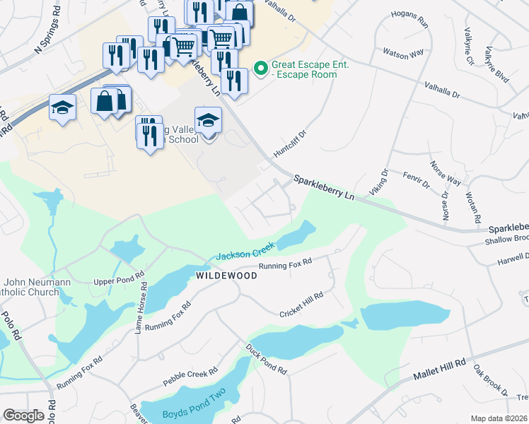 map of restaurants, bars, coffee shops, grocery stores, and more near 216 Cam Lane in Columbia